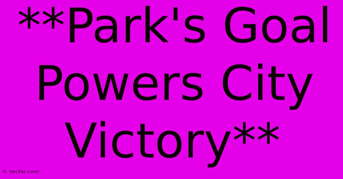 **Park's Goal Powers City Victory**