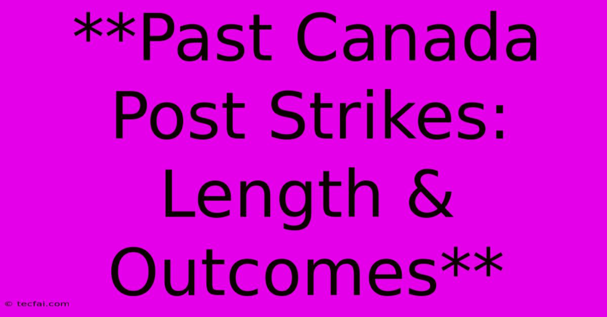 **Past Canada Post Strikes: Length & Outcomes**