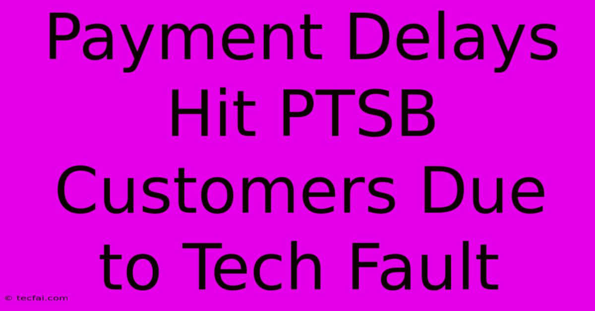 Payment Delays Hit PTSB Customers Due To Tech Fault