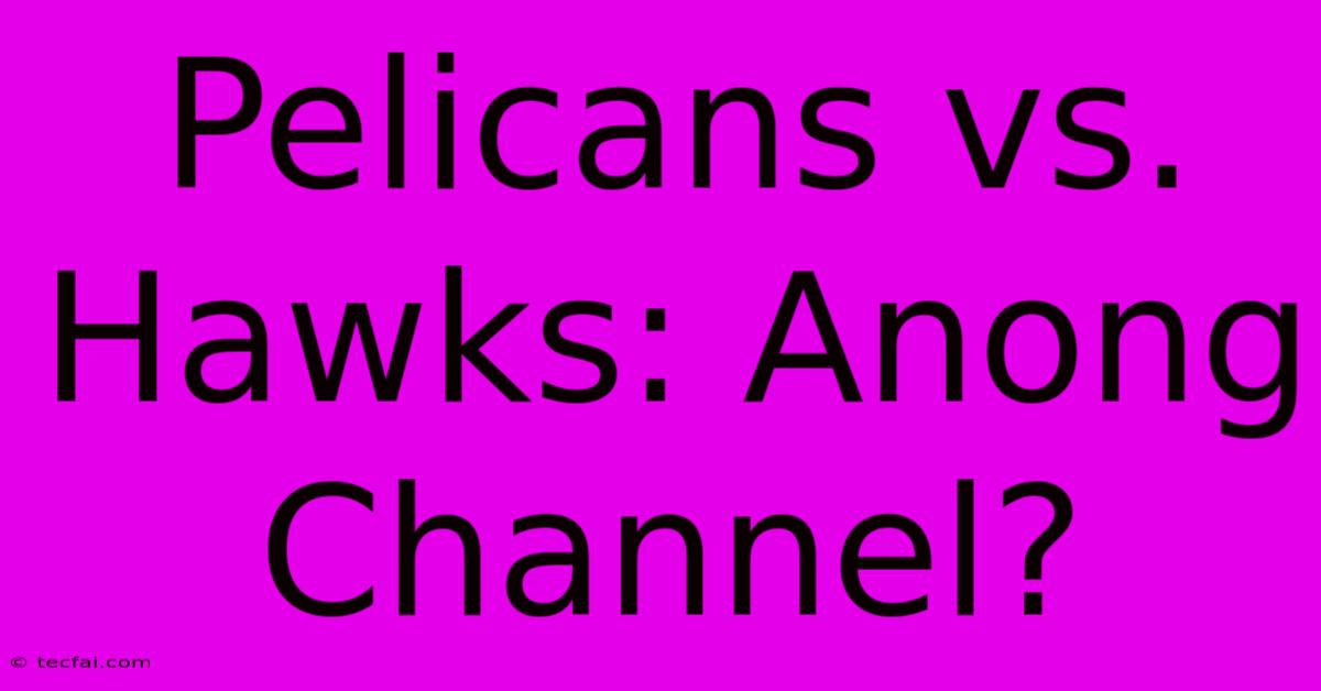 Pelicans Vs. Hawks: Anong Channel?