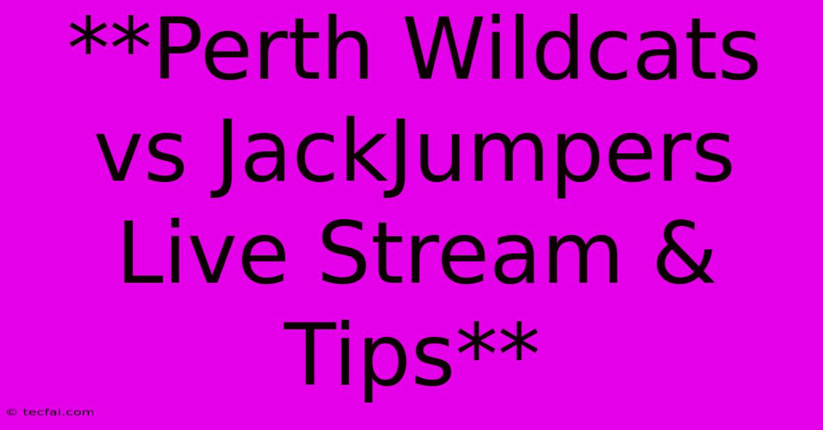 **Perth Wildcats Vs JackJumpers Live Stream & Tips**