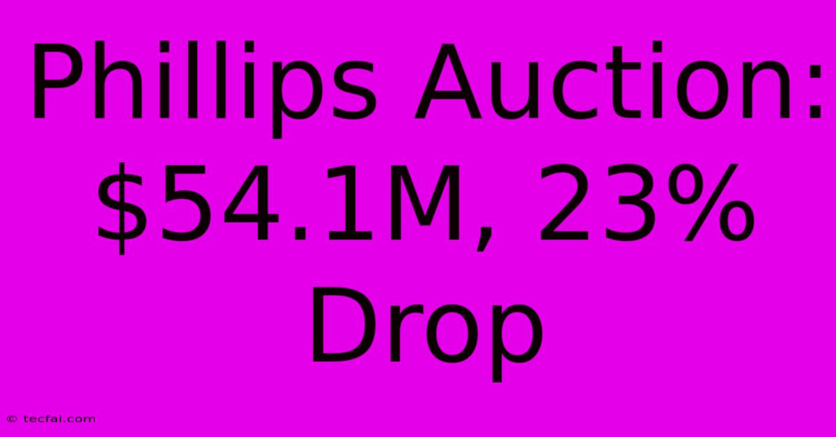 Phillips Auction: $54.1M, 23% Drop