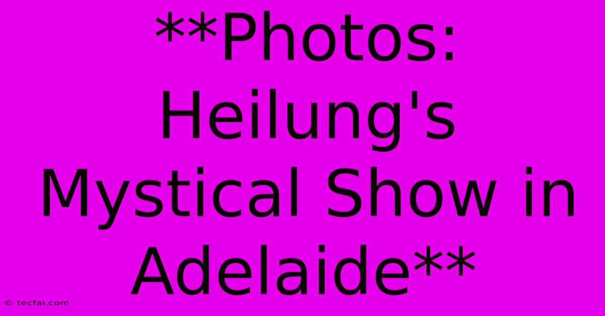 **Photos: Heilung's Mystical Show In Adelaide** 