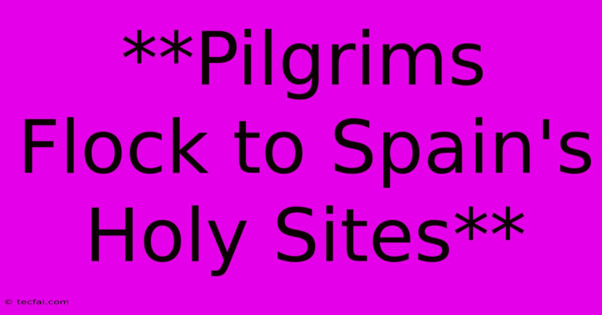 **Pilgrims Flock To Spain's Holy Sites** 