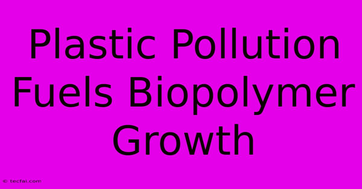 Plastic Pollution Fuels Biopolymer Growth