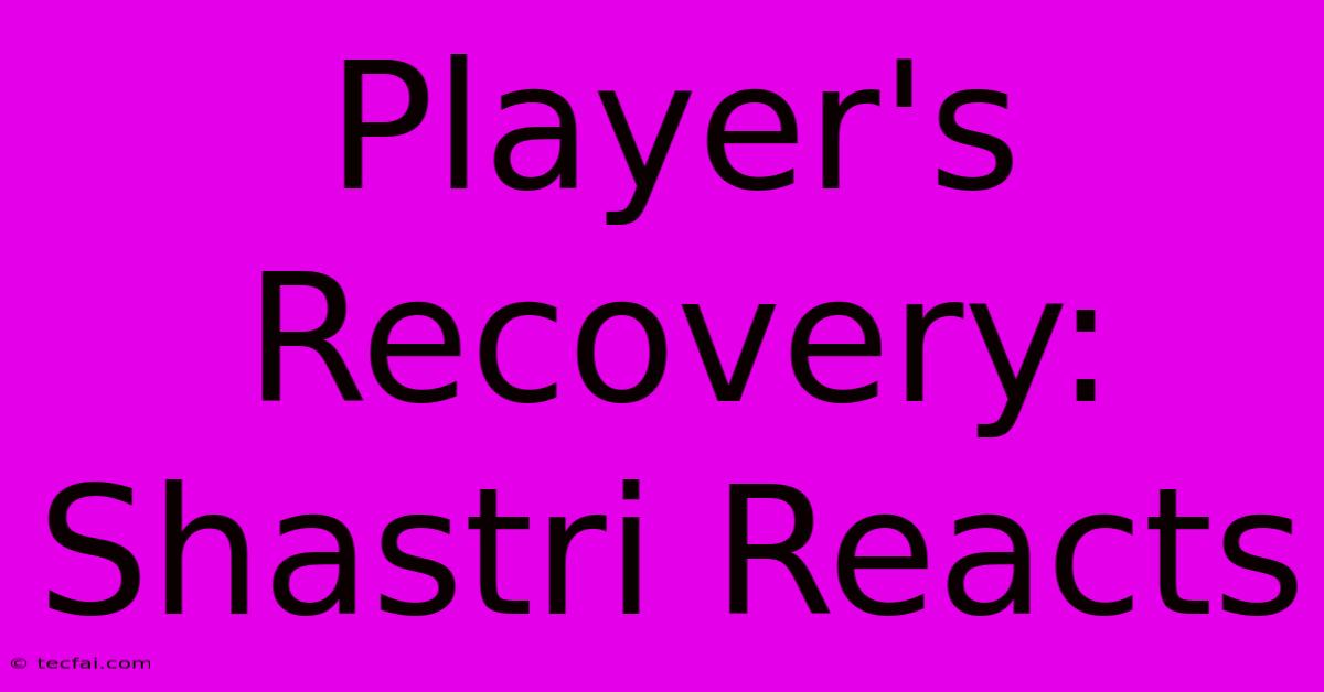 Player's Recovery: Shastri Reacts