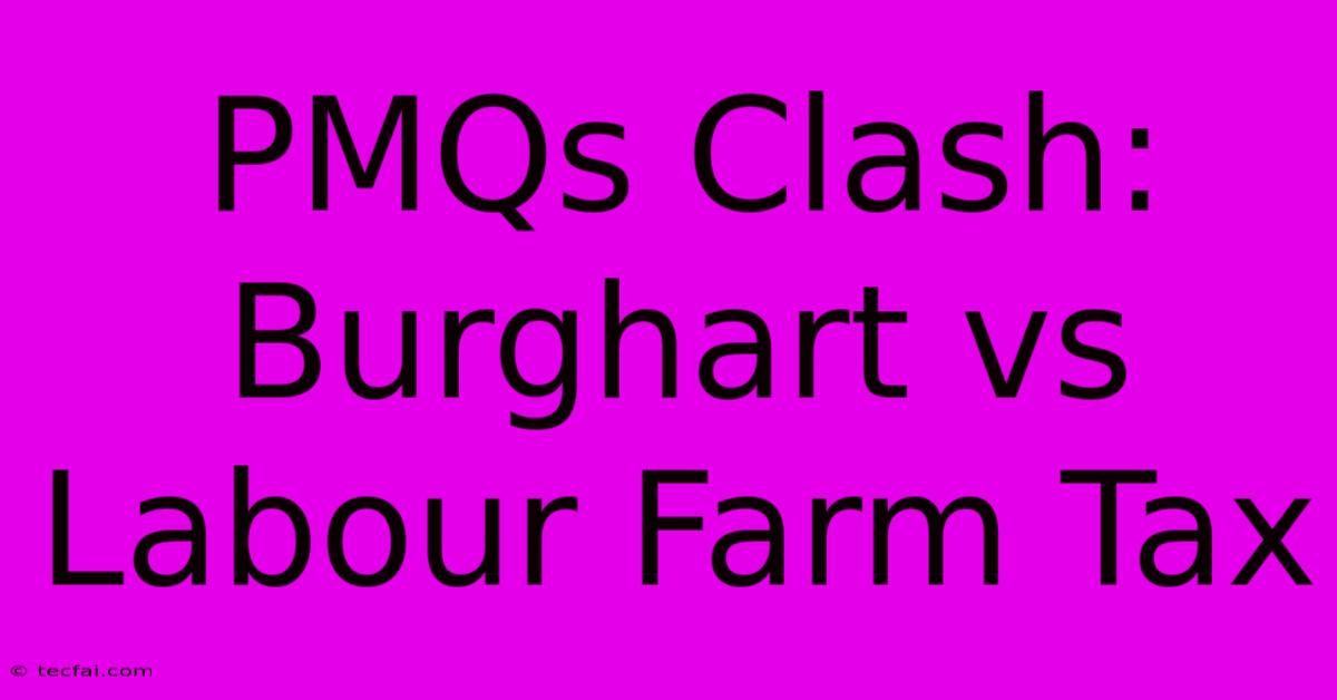 PMQs Clash: Burghart Vs Labour Farm Tax