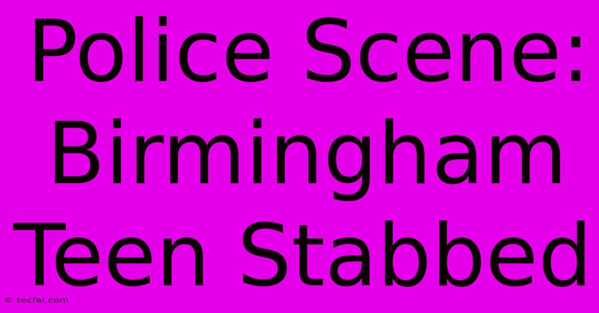 Police Scene: Birmingham Teen Stabbed