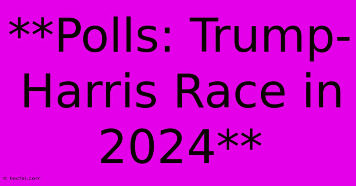 **Polls: Trump-Harris Race In 2024**