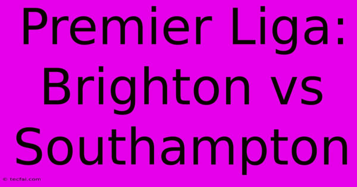 Premier Liga: Brighton Vs Southampton