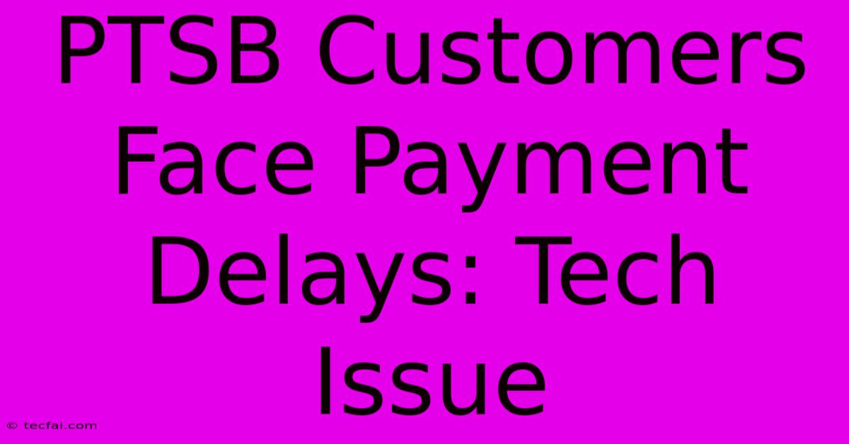 PTSB Customers Face Payment Delays: Tech Issue