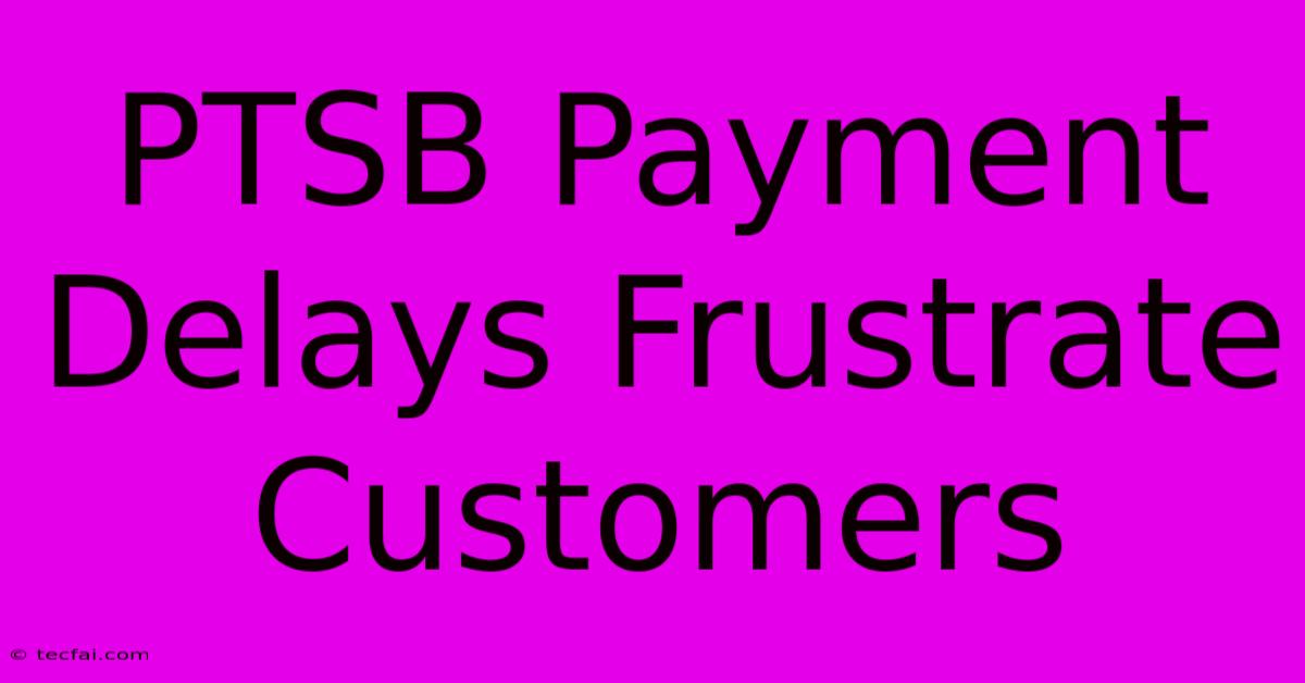 PTSB Payment Delays Frustrate Customers