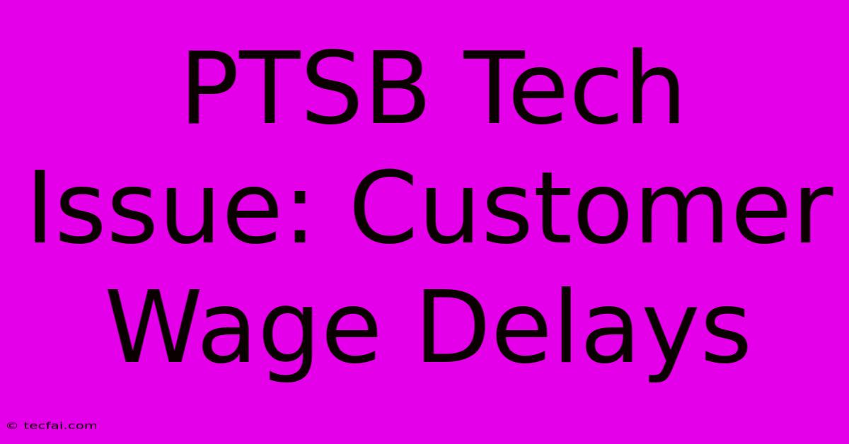 PTSB Tech Issue: Customer Wage Delays