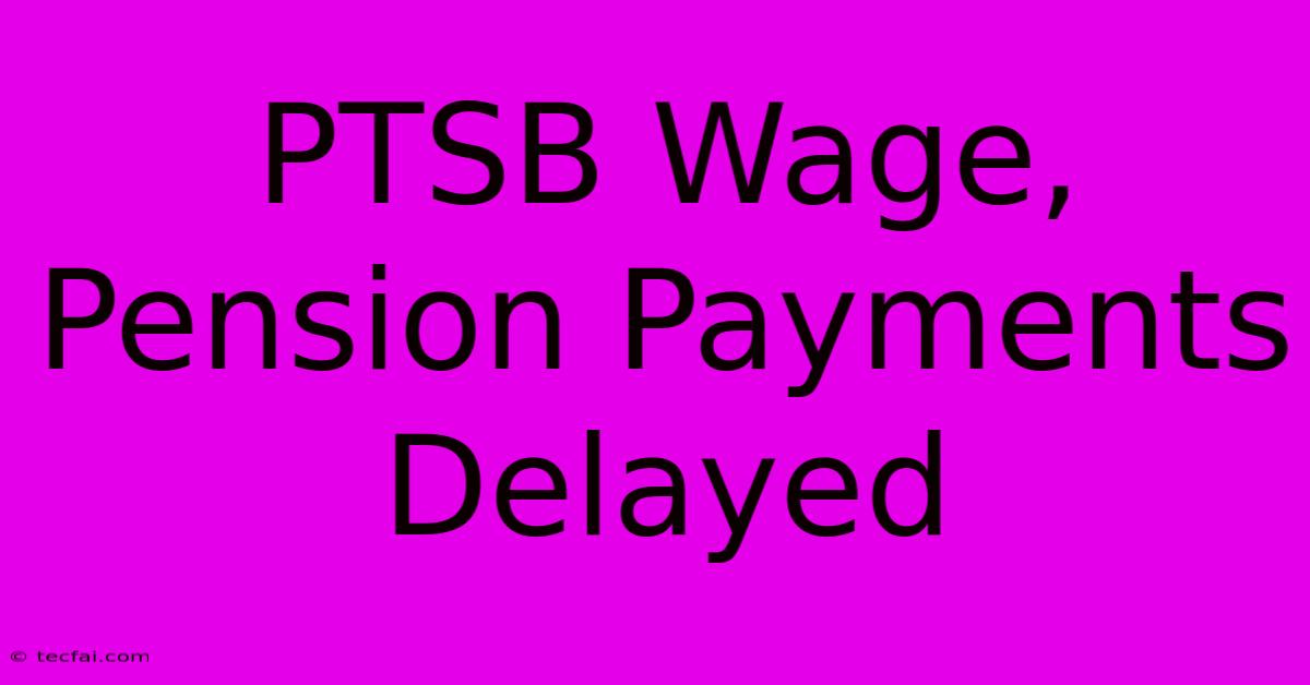 PTSB Wage, Pension Payments Delayed