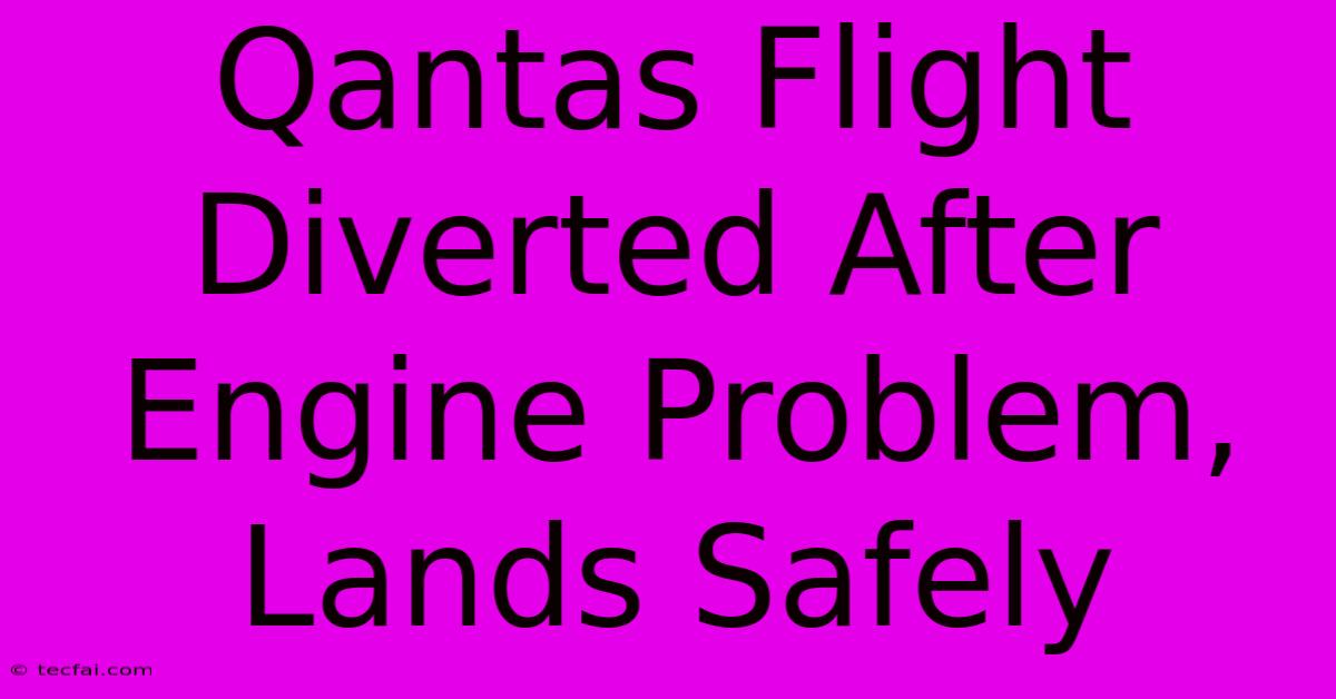 Qantas Flight Diverted After Engine Problem, Lands Safely 