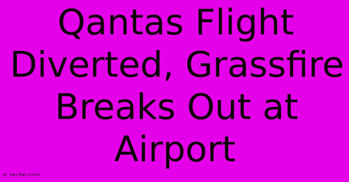 Qantas Flight Diverted, Grassfire Breaks Out At Airport