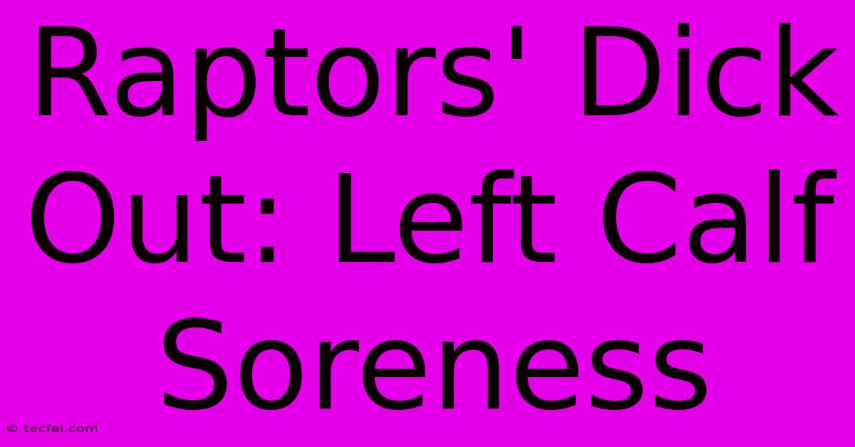 Raptors' Dick Out: Left Calf Soreness