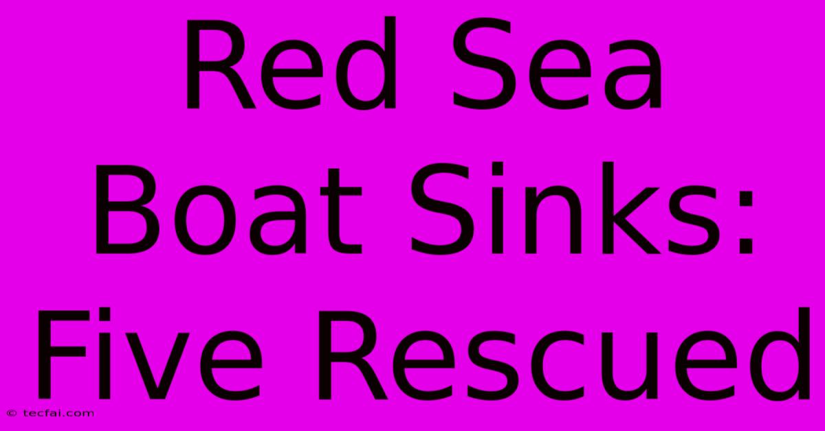 Red Sea Boat Sinks: Five Rescued