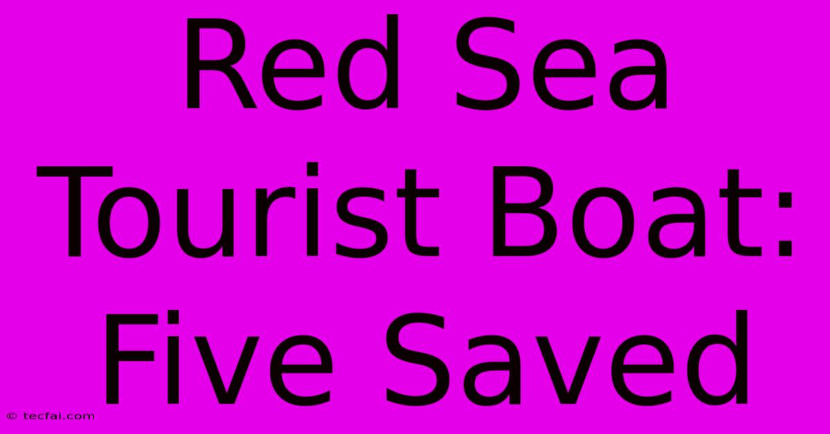 Red Sea Tourist Boat: Five Saved