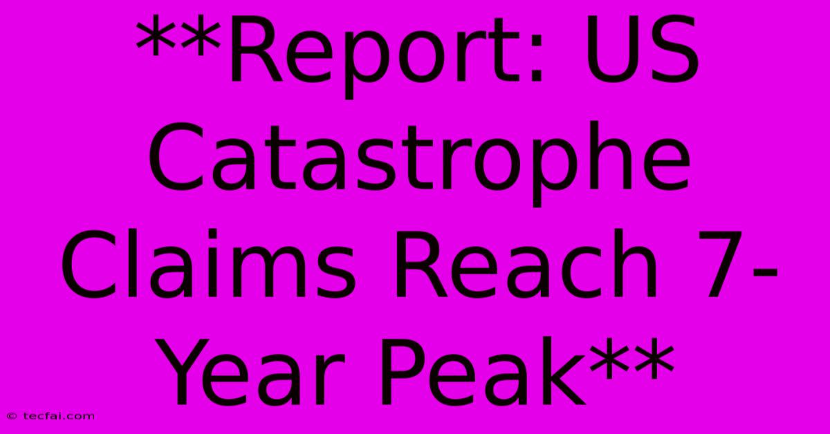 **Report: US Catastrophe Claims Reach 7-Year Peak**