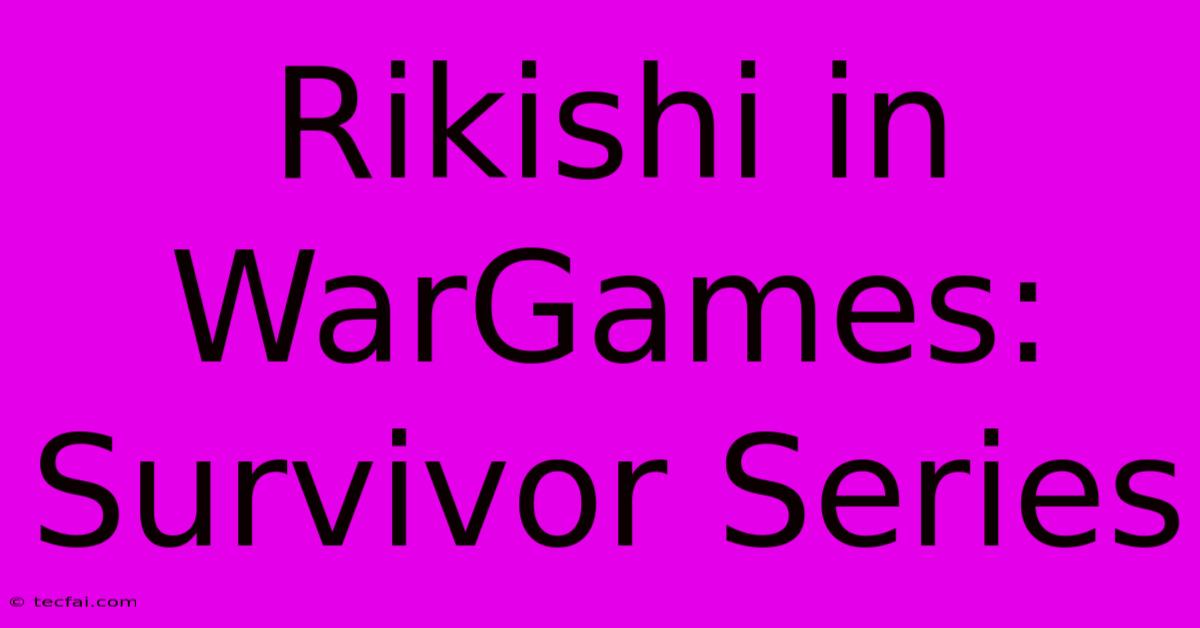 Rikishi In WarGames: Survivor Series