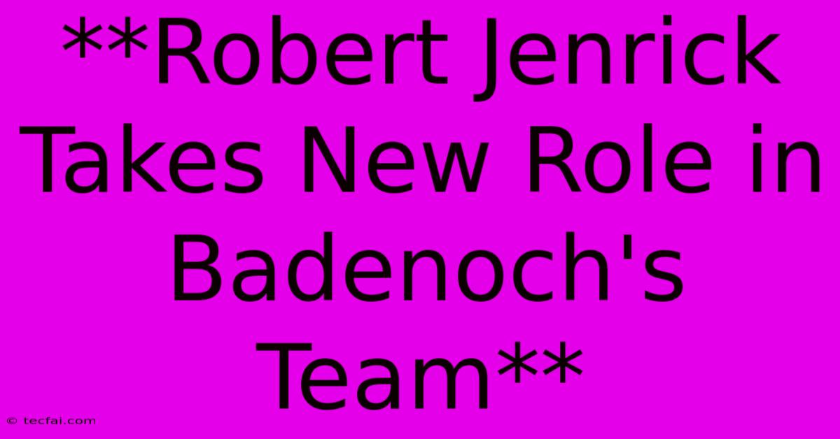 **Robert Jenrick Takes New Role In Badenoch's Team**