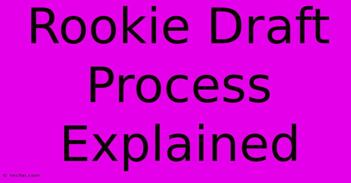 Rookie Draft Process Explained