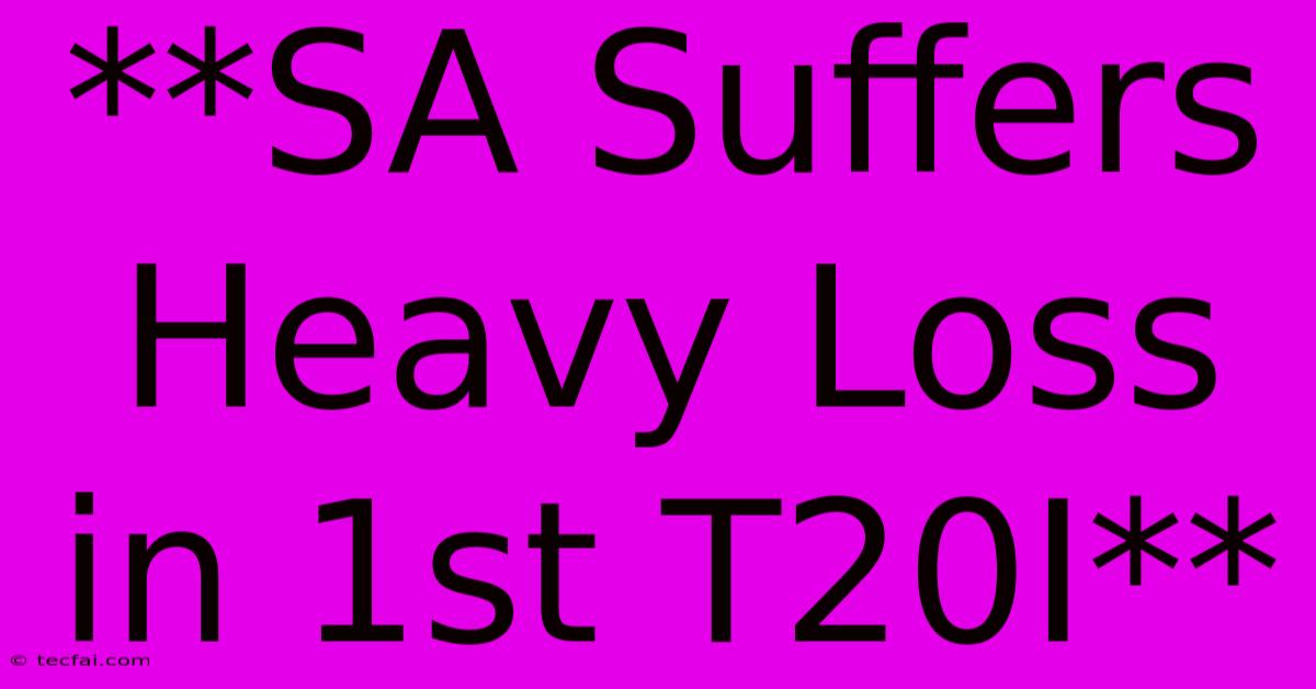 **SA Suffers Heavy Loss In 1st T20I**