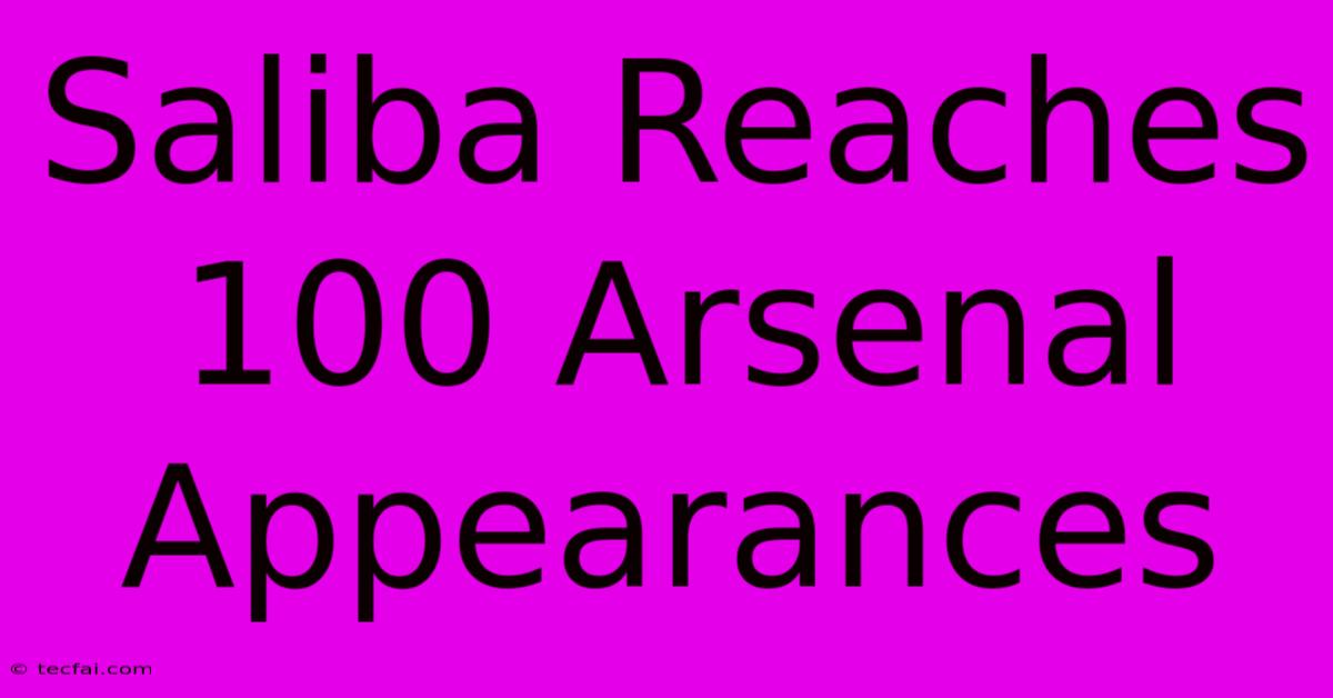 Saliba Reaches 100 Arsenal Appearances