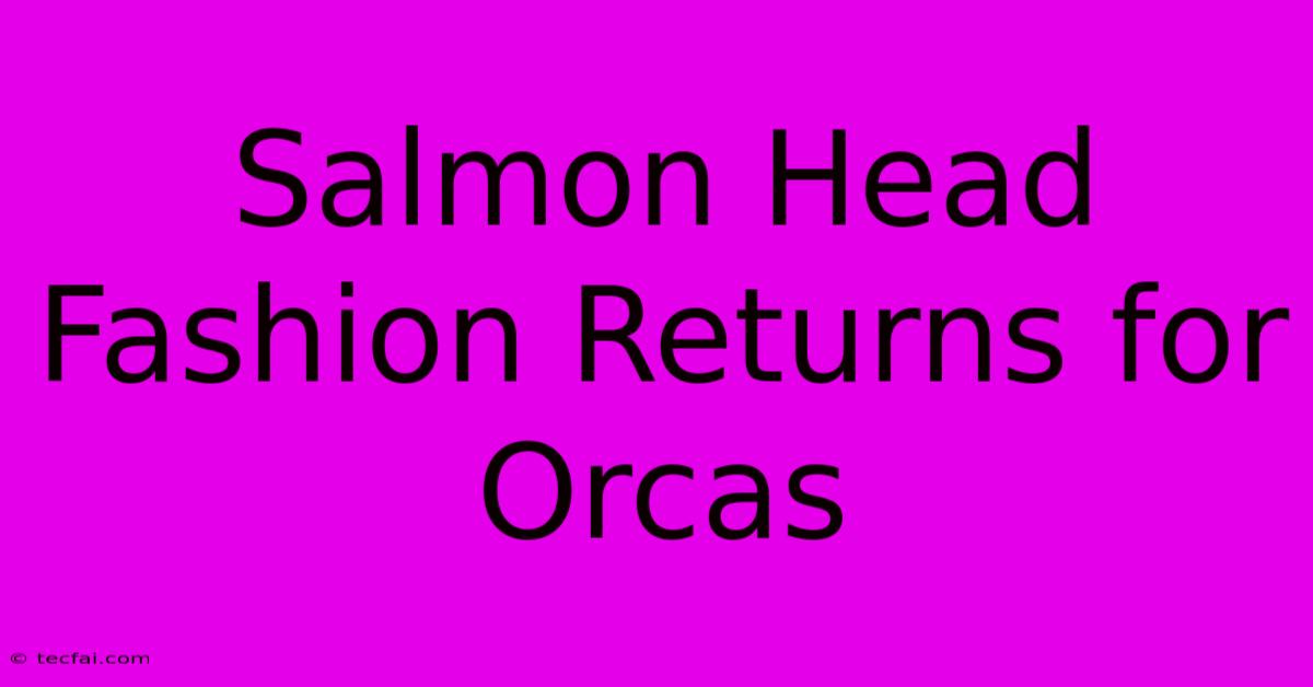 Salmon Head Fashion Returns For Orcas