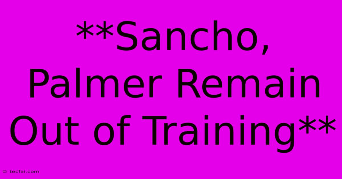 **Sancho, Palmer Remain Out Of Training** 