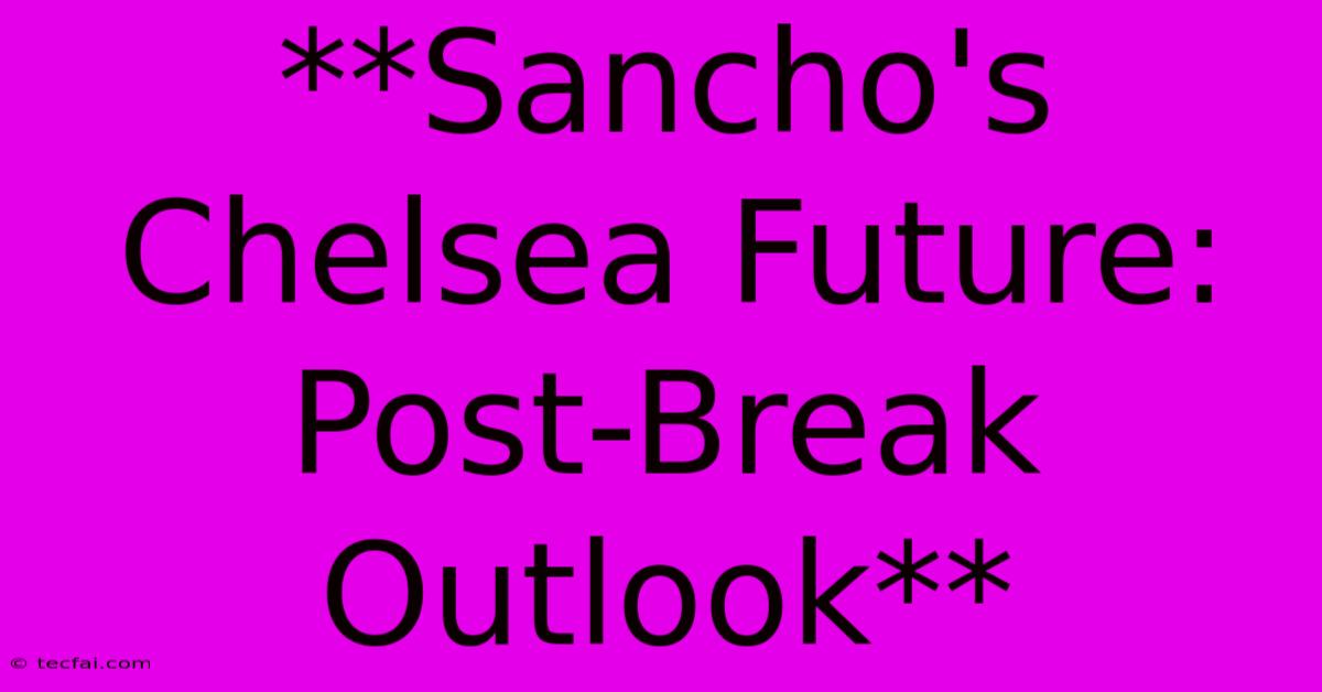 **Sancho's Chelsea Future: Post-Break Outlook** 