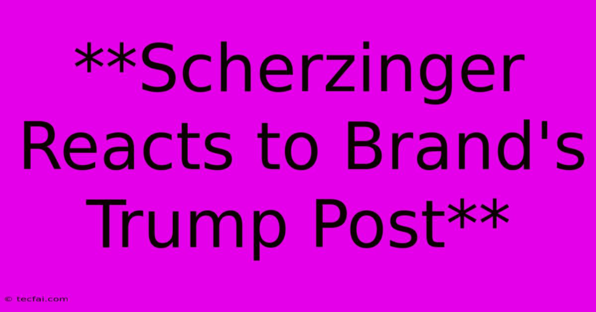 **Scherzinger Reacts To Brand's Trump Post**