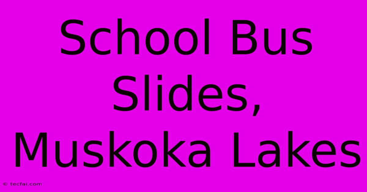 School Bus Slides, Muskoka Lakes