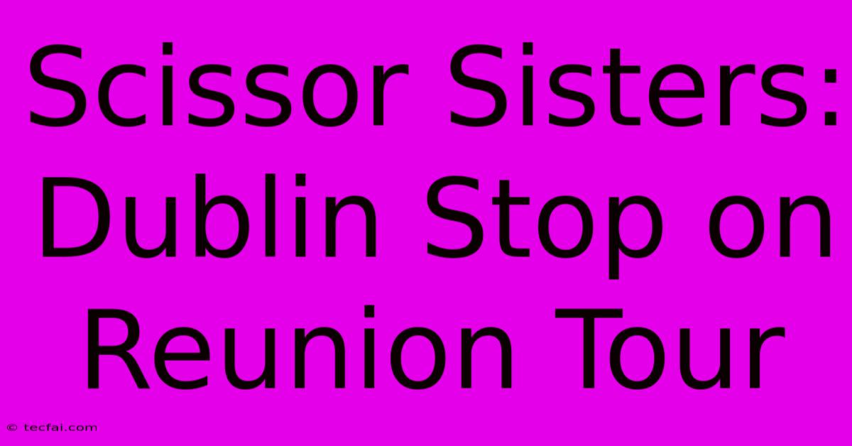 Scissor Sisters: Dublin Stop On Reunion Tour