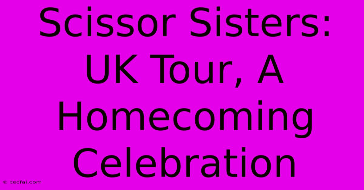 Scissor Sisters: UK Tour, A Homecoming Celebration 