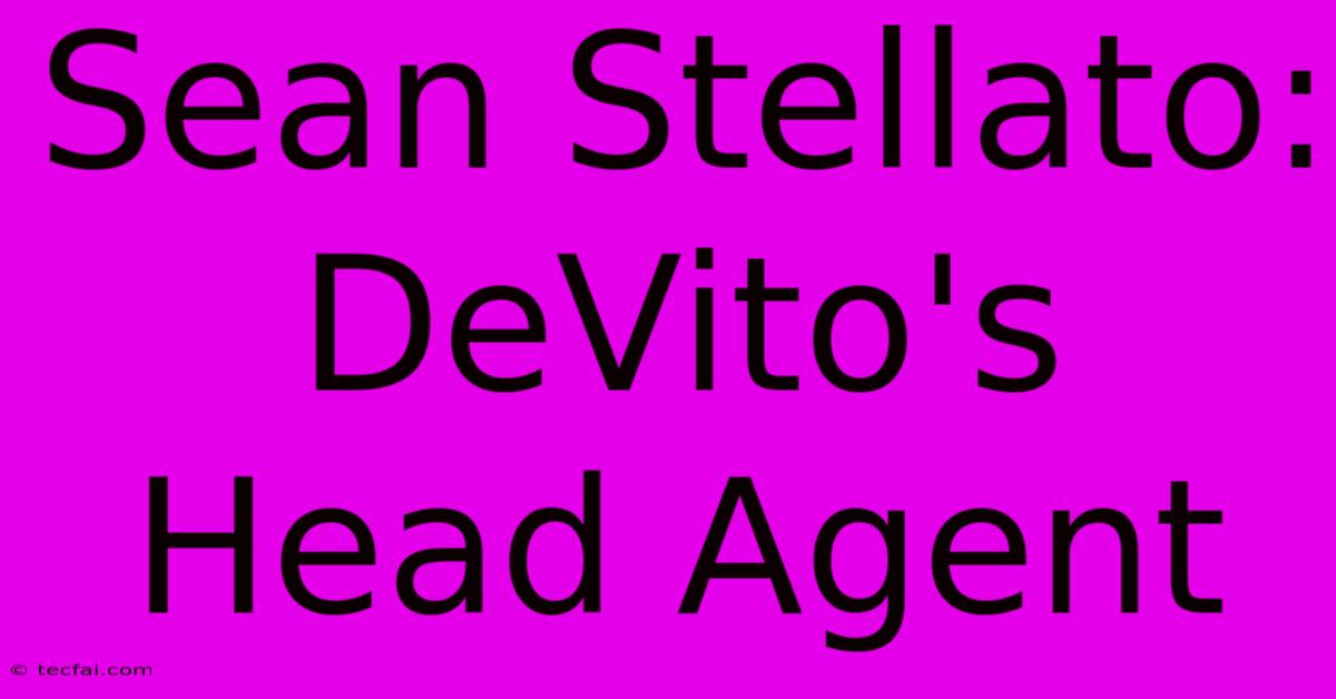 Sean Stellato:  DeVito's Head Agent