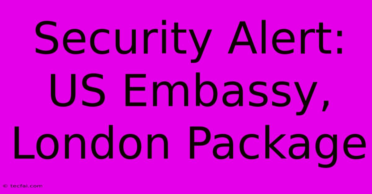 Security Alert: US Embassy, London Package