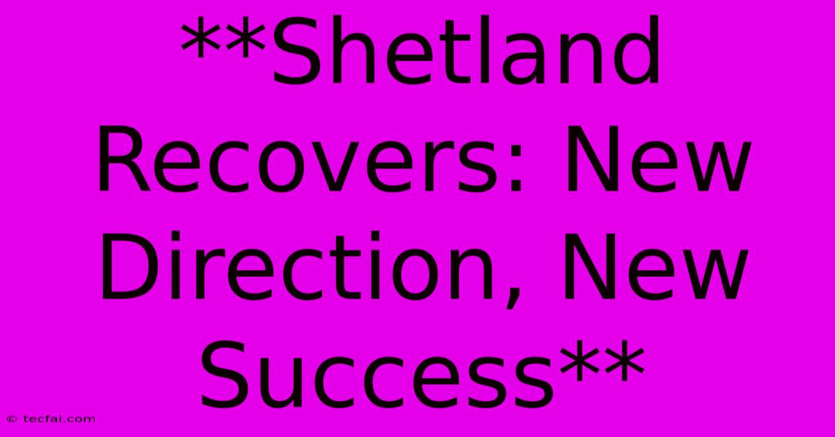 **Shetland Recovers: New Direction, New Success** 