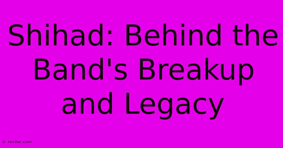 Shihad: Behind The Band's Breakup And Legacy