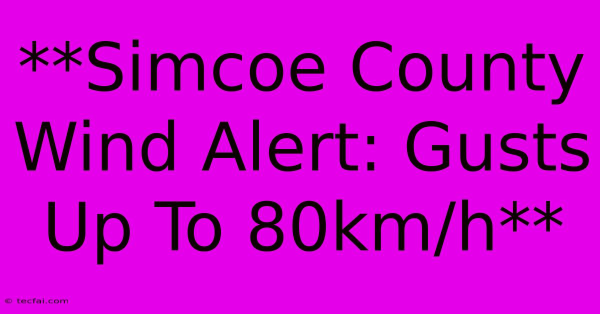 **Simcoe County Wind Alert: Gusts Up To 80km/h**