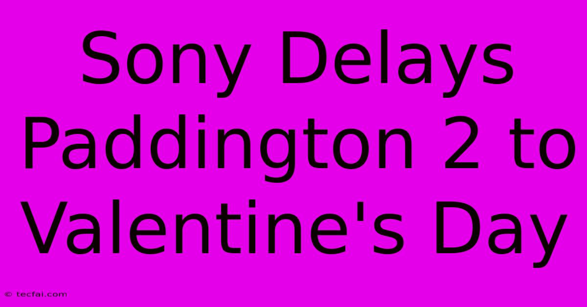 Sony Delays Paddington 2 To Valentine's Day