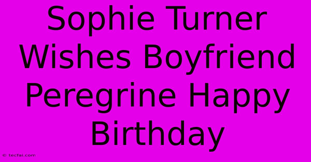 Sophie Turner Wishes Boyfriend Peregrine Happy Birthday