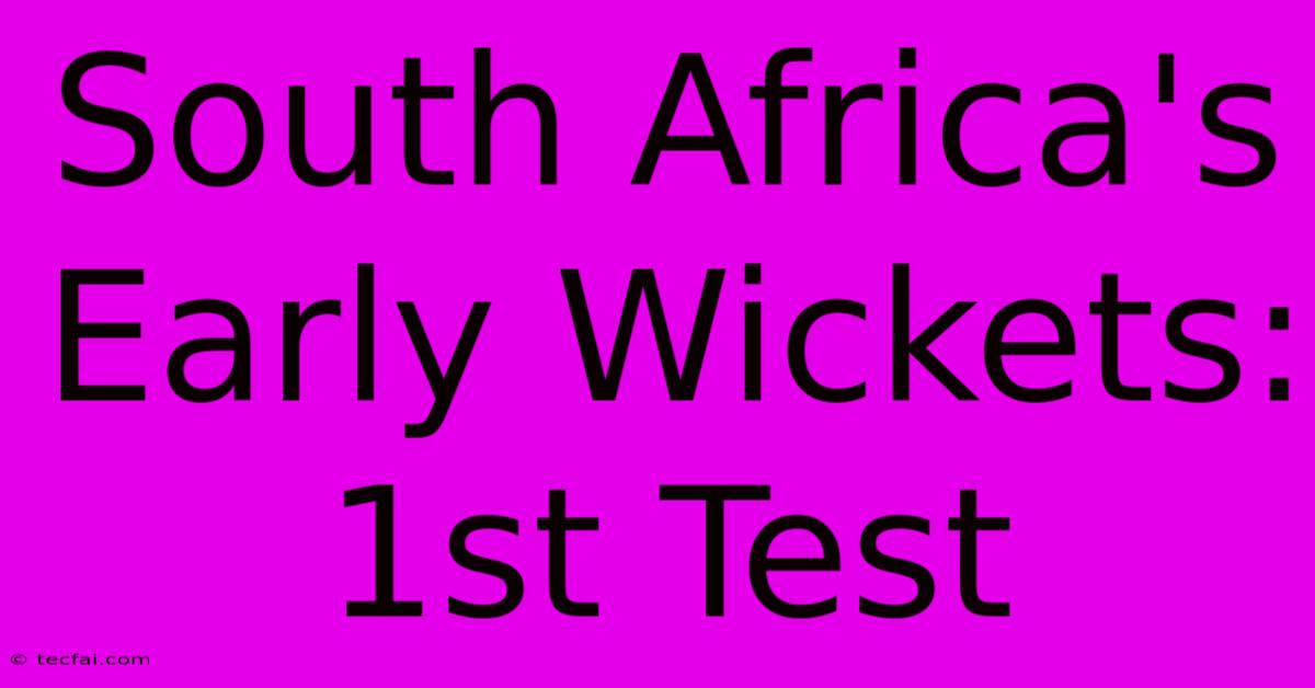 South Africa's Early Wickets: 1st Test