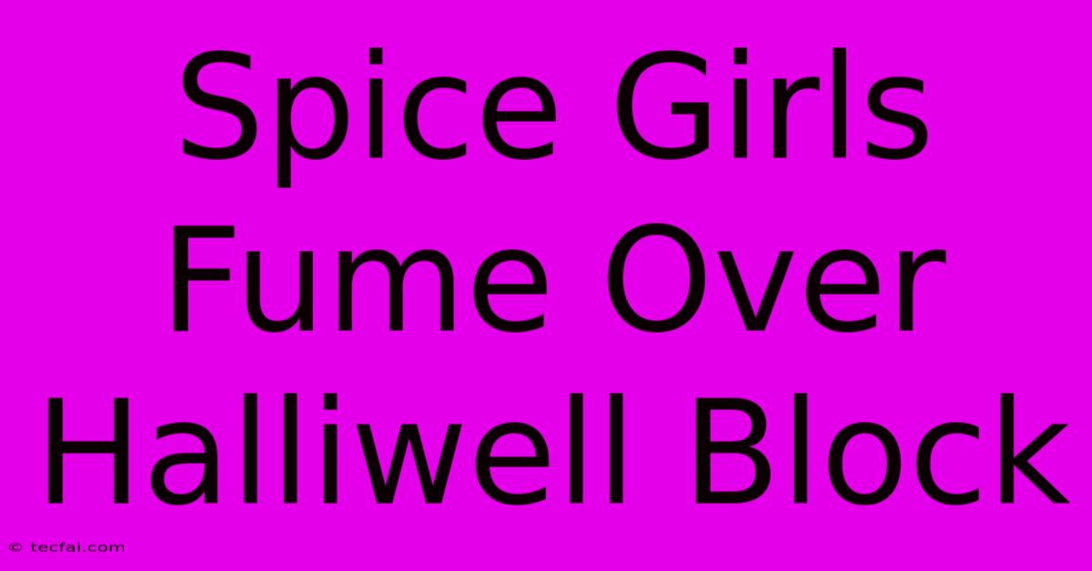 Spice Girls Fume Over Halliwell Block