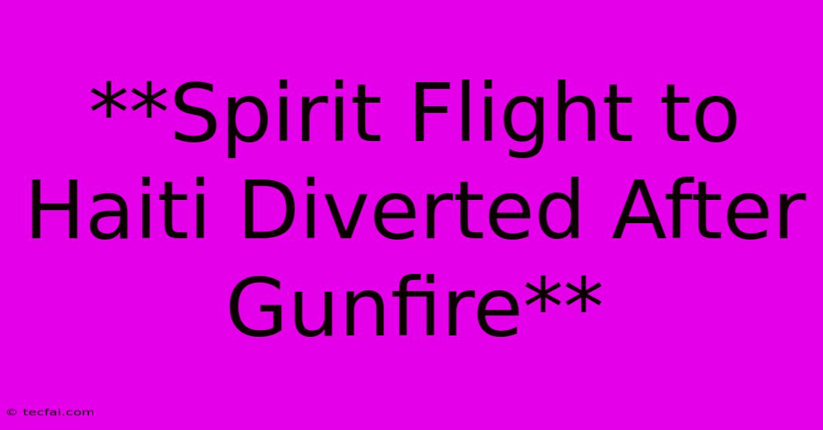 **Spirit Flight To Haiti Diverted After Gunfire**