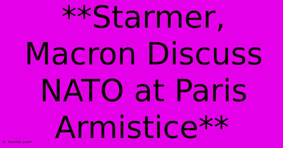 **Starmer, Macron Discuss NATO At Paris Armistice**