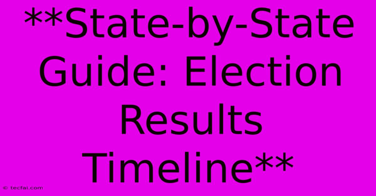 **State-by-State Guide: Election Results Timeline**