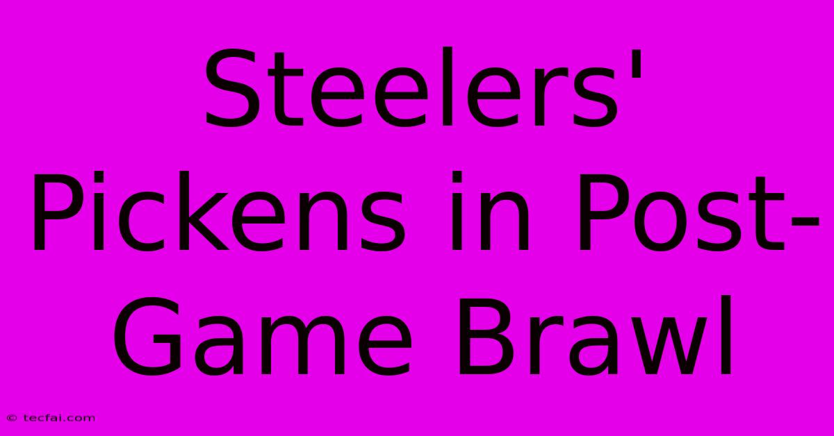 Steelers' Pickens In Post-Game Brawl