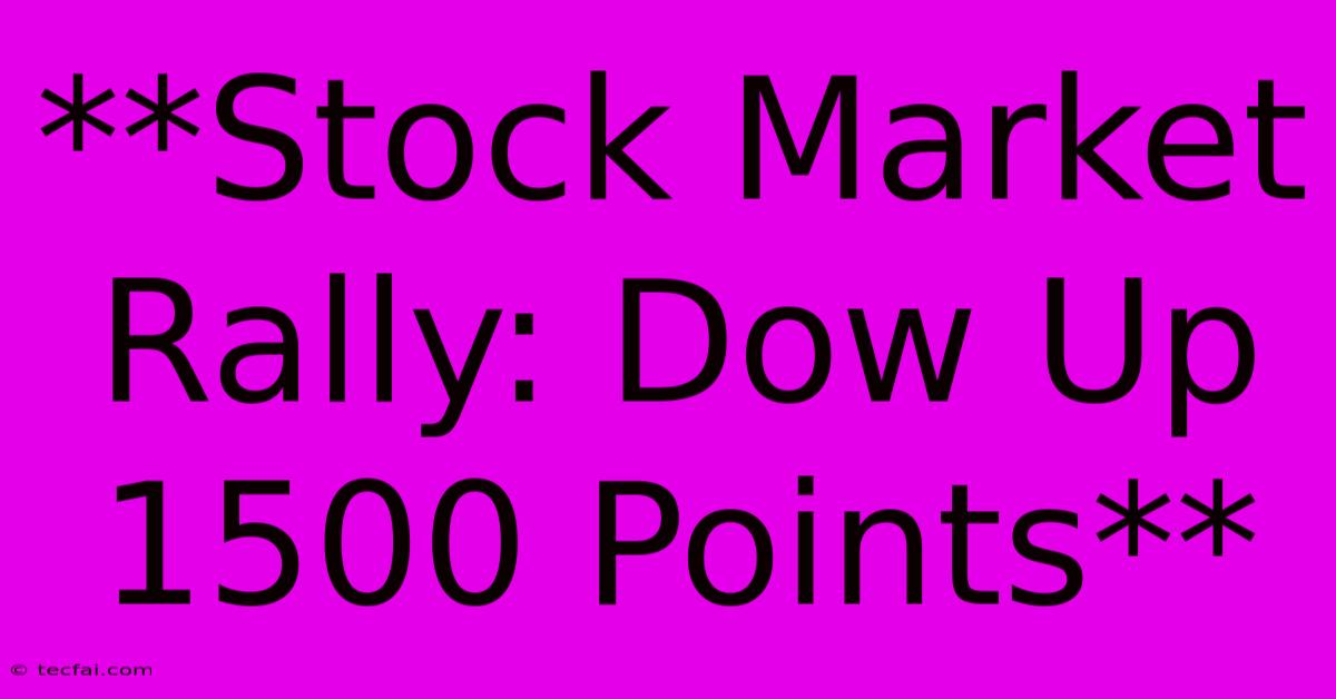 **Stock Market Rally: Dow Up 1500 Points**